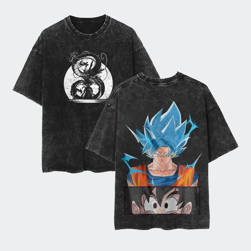 Ouma Pure Cotton Anime Dragon Ball Cosplay Washed T-Shirt Cot