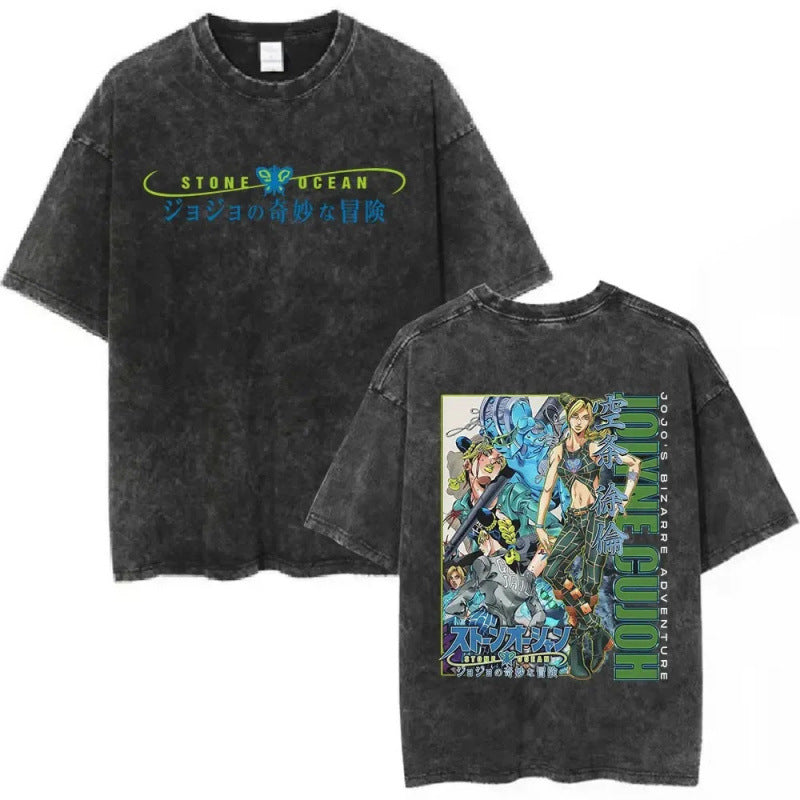 Anime Jojo Bizarre Adventure Vintage Washed