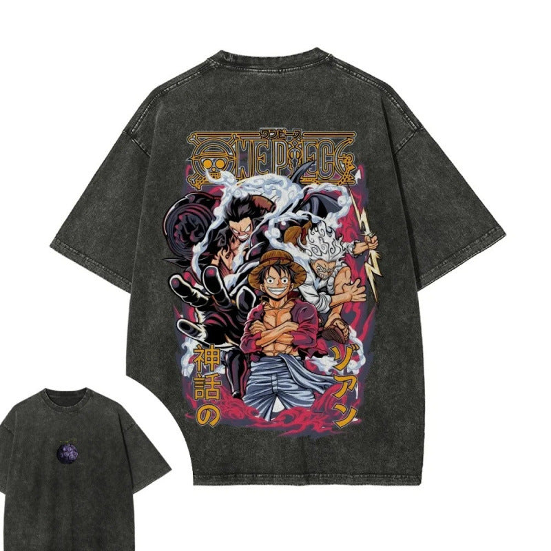 One Piece Luffy Washed Couple Clothing Short