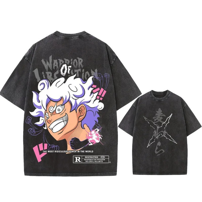 Summer Men'S Washes T-Shirts Japanese Anime