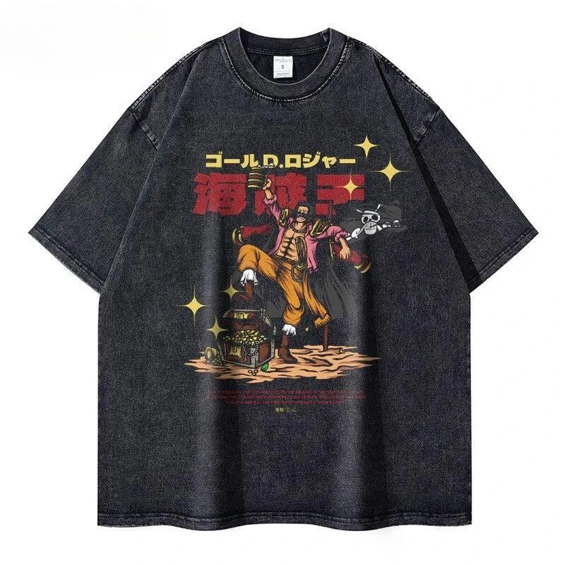 Ouma Pure Cotton One Piece Anime Men'S T Shirts Vintage Washe