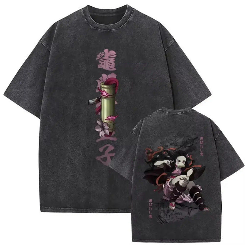 Harajuku Graphic Tee Anime Demon Slayer Vint
