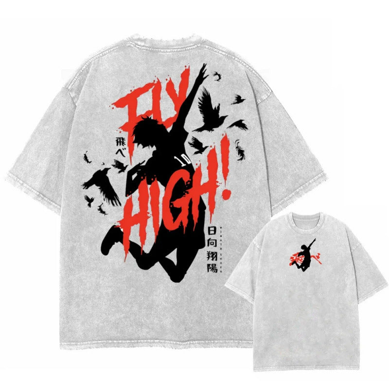 European Size Cottonmen Anime Graphic T-Shirts Streetwear Vintag