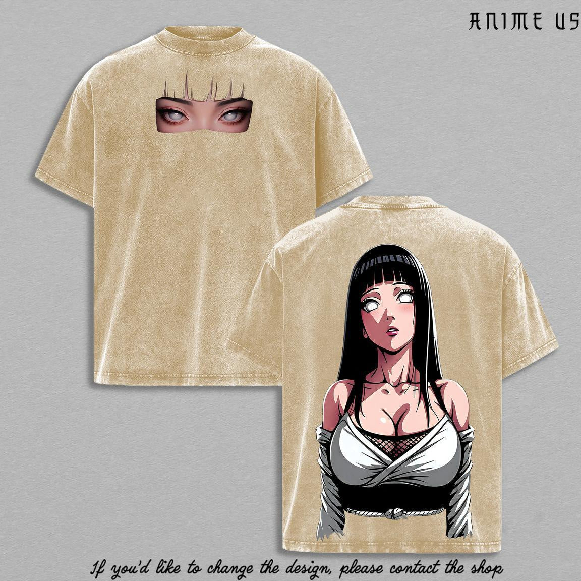 Hinata Hyuga - Naruto Anime Double Printed Vint