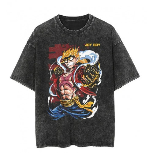 One Piece Vintage Black T-Shirt Men'S One-Pi