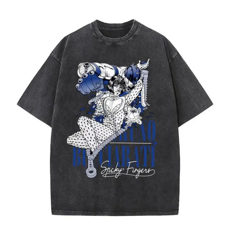 Anime Jojo'S Bizarre Adventure Washed Vintag