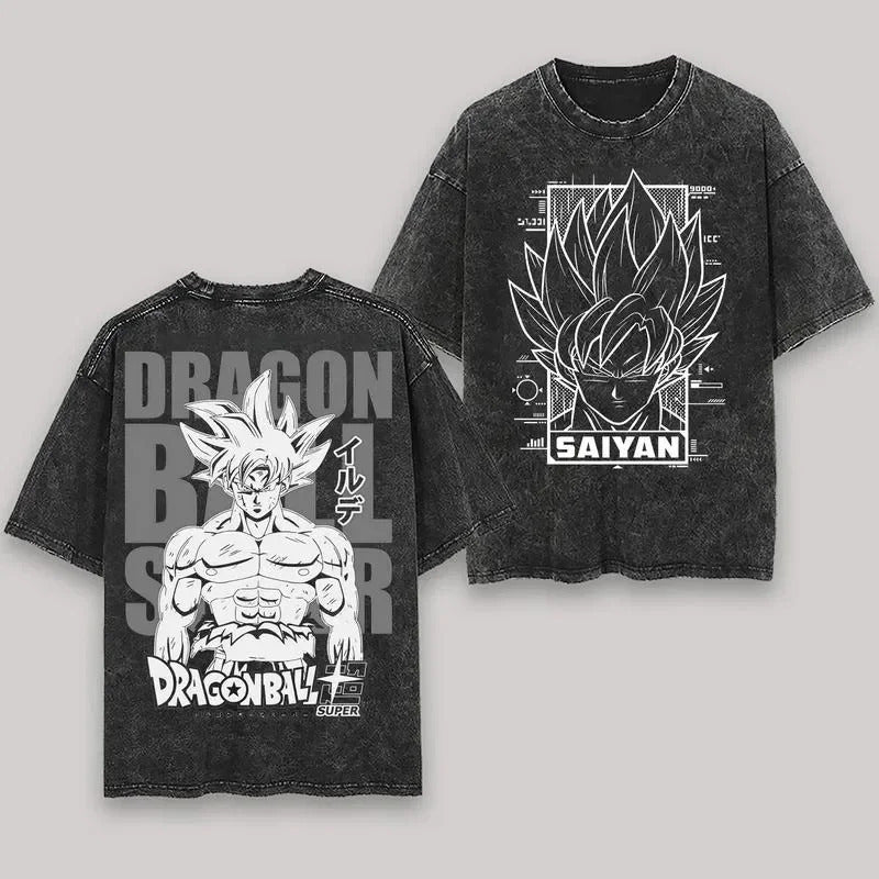 Ouma Pure Cotton Anime Dragon Ball Cosplay Washed T-Shirt Cot
