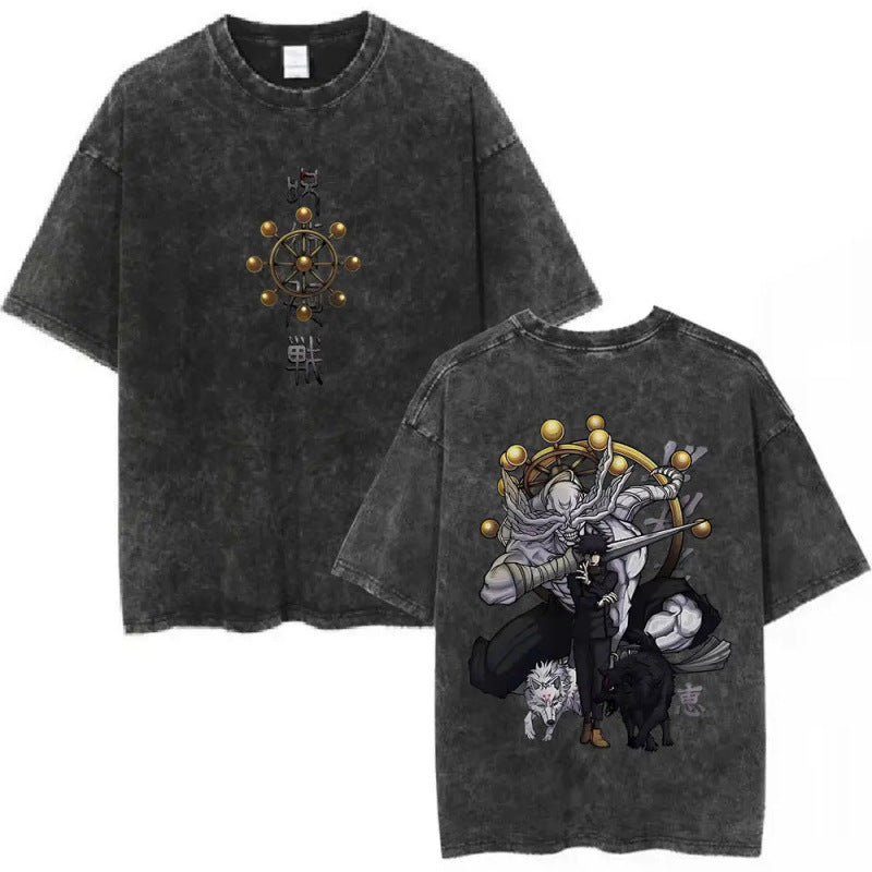 European Size Cotton Anime Jujutsu Kaisen Fushiguro Megumi Graphi