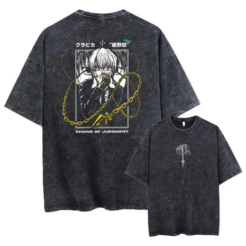European Size Cotton Anime Hunter X Hunter Washed New Arrival Men