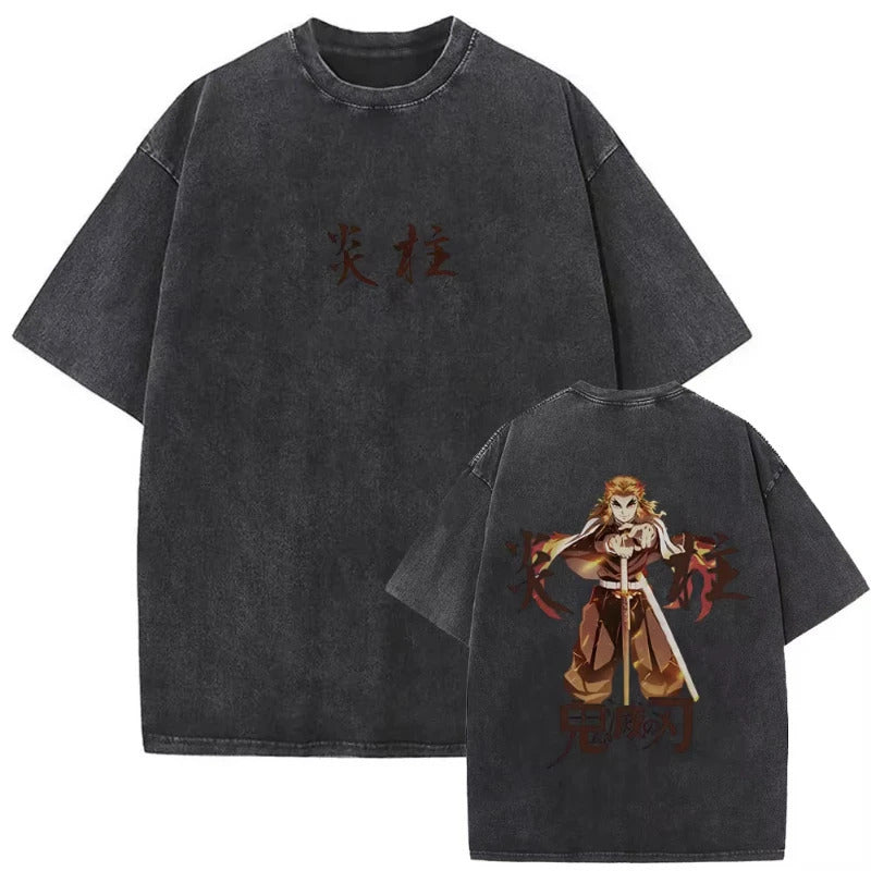 Ouma Pure Cotton Washed Vintage Anime Demon Slayer Daki And G