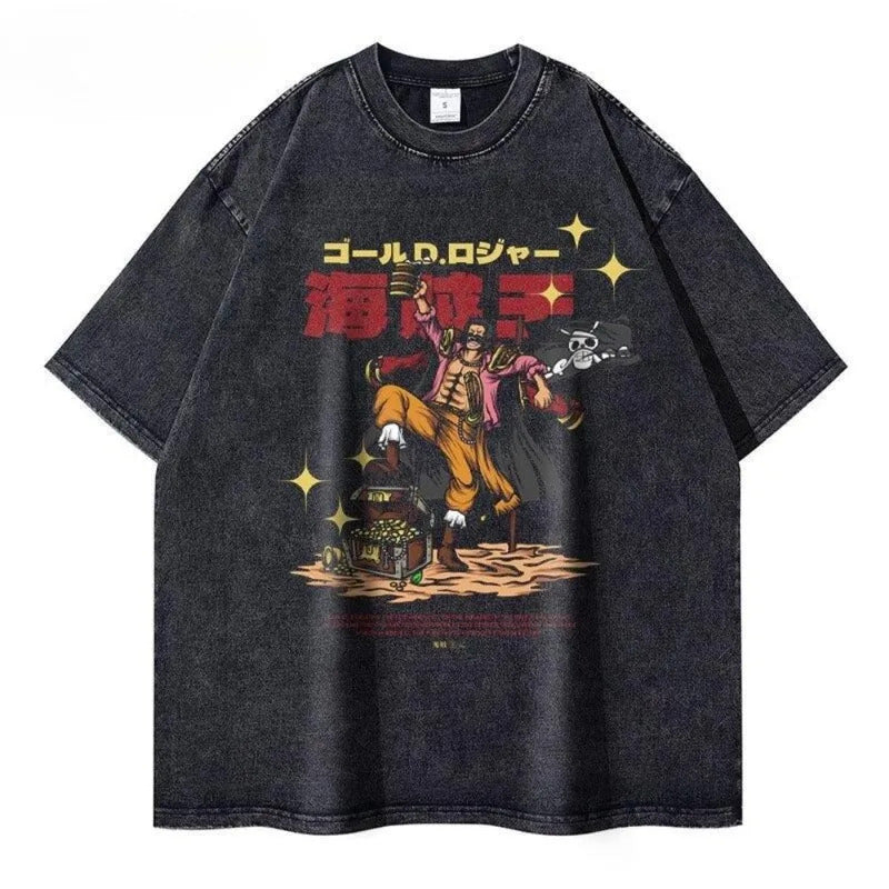 Ouma Pure Cotton One Piece Anime Men'S T Shirts Vintage Washe