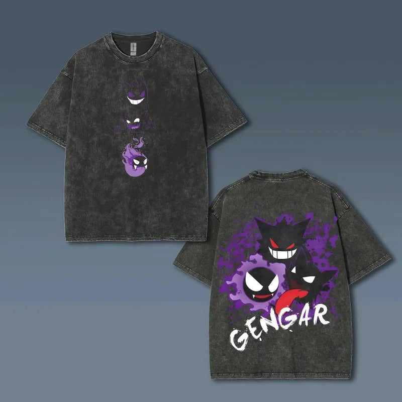 Ouma Cotton Miniso Pokémon Animated Gengar Print Vintag