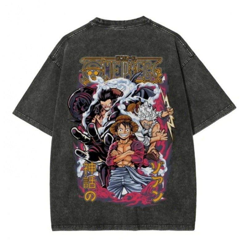 One Piece Vintage Black T-Shirt Men'S One-Pi