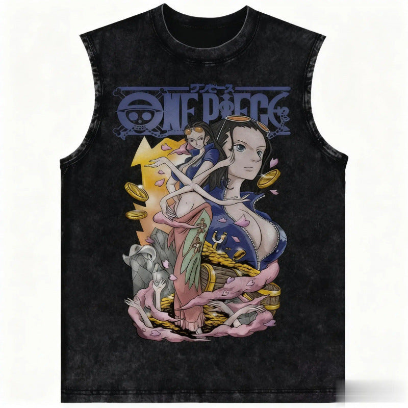 One Piece Anime Gym Vest Harajuku Streetwear