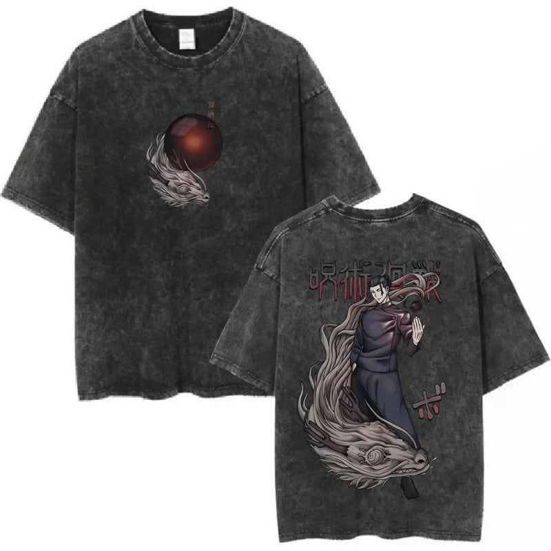 European Size Cotton Anime Jujutsu Kaisen Fushiguro Megumi Graphi