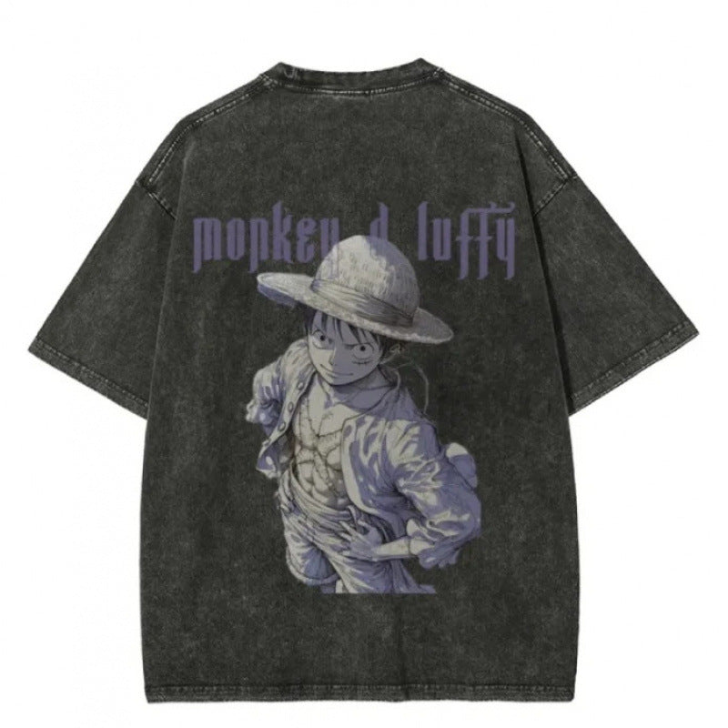 One Piece Vintage Black T-Shirt Men'S One-Pi