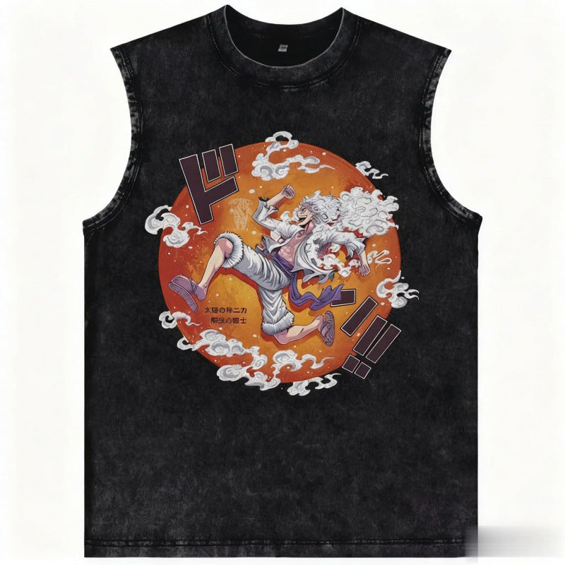 One Piece Anime Gym Vest Harajuku Streetwear