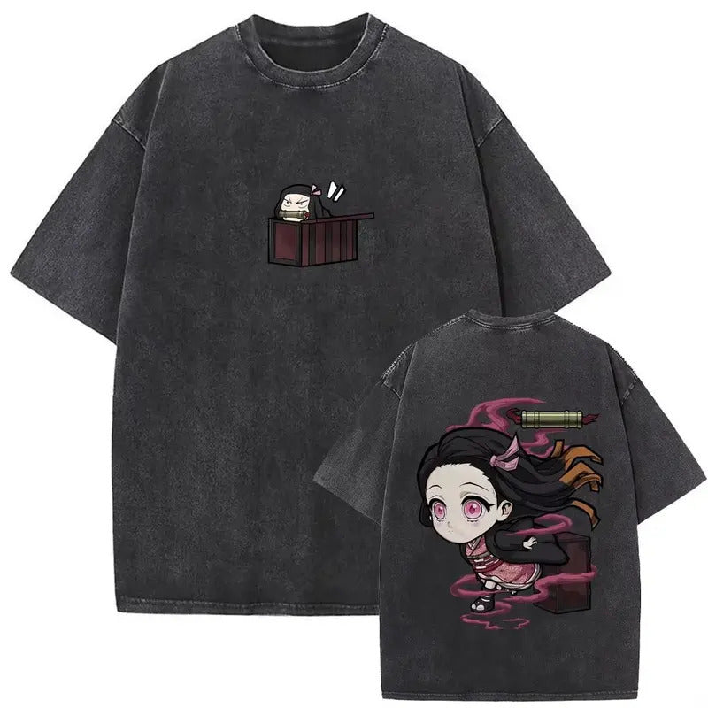 Harajuku Graphic Tee Anime Demon Slayer Vint