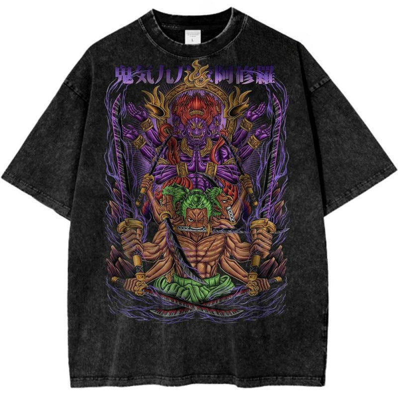 Ouma Pure Cotton One Piece Zoro Portgas D Ace Shirt Anime Ret