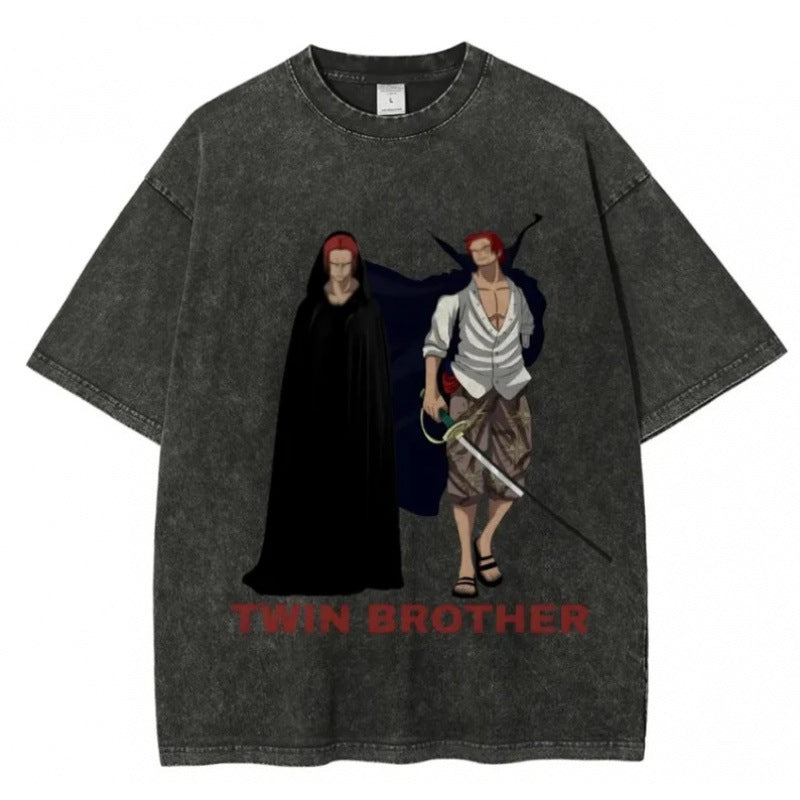 One Piece Vintage Black T-Shirt Men'S One-Pi