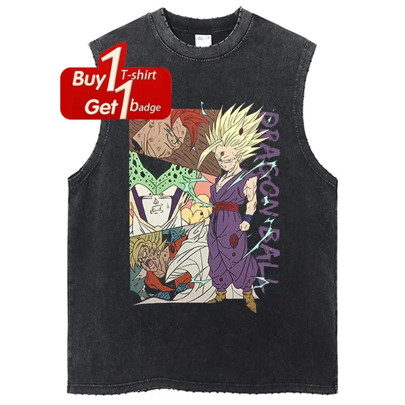 Ouma Cotton Men'S Tank Top Anime Dragon Ball Goku Graphi