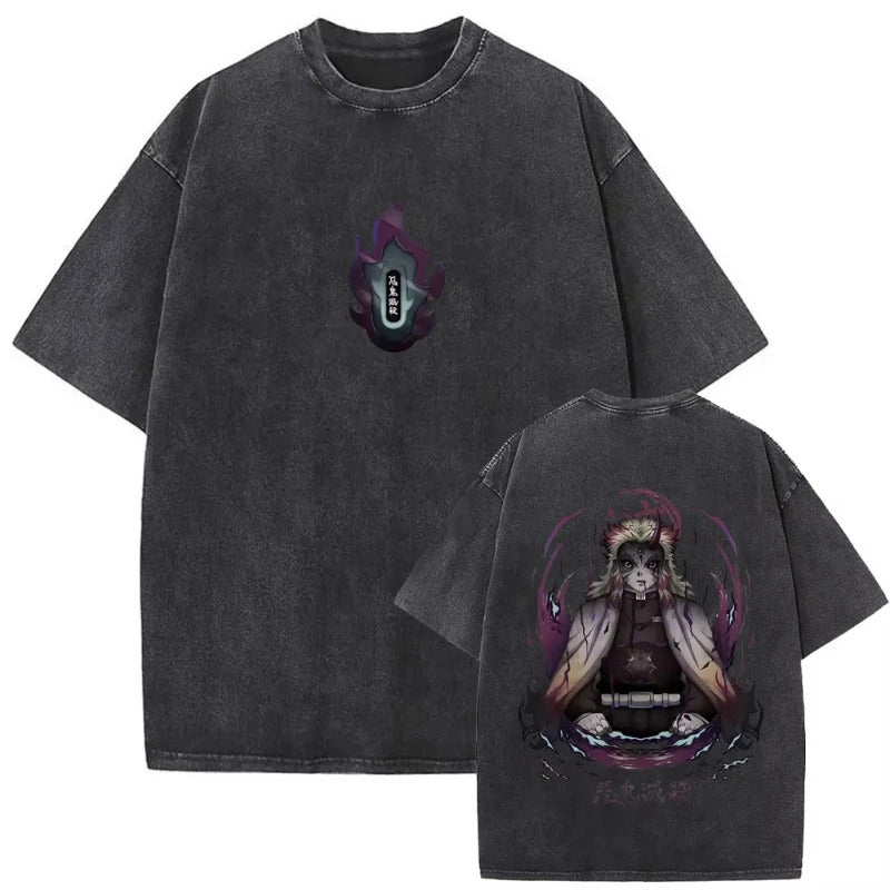 Ouma Pure Cotton Washed Vintage Anime Demon Slayer Daki And G