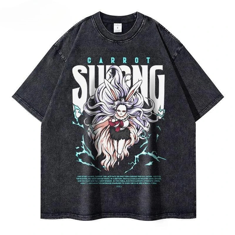 Ouma Pure Cotton One Piece Anime Men'S T Shirts Vintage Washe