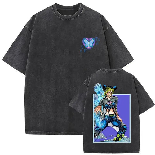 Anime Jojo'S Bizarre Adventure Washed Vintag