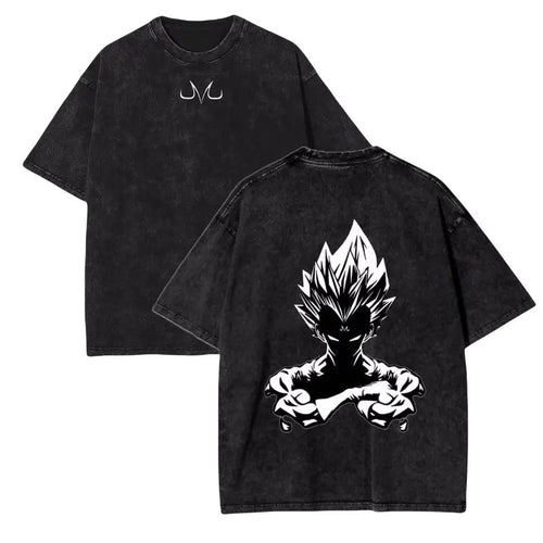 Dragon Ball Vegeta Anime Washed Graphic T-Sh