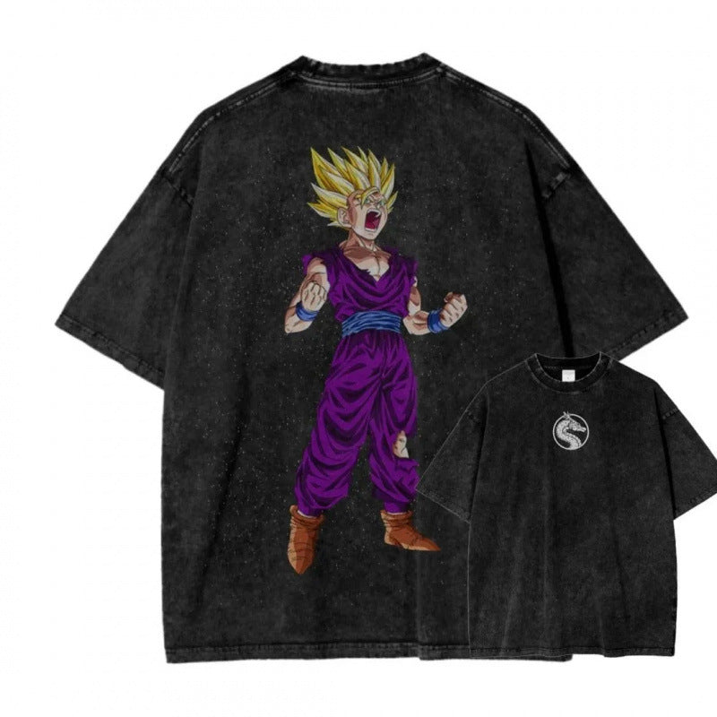 Ouma Pure Cotton Anime Dragon Ball Cosplay Washed T-Shirt Cot