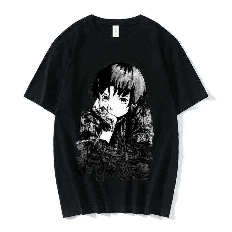 Anime Serial Experiments Lain T-Shirt Men Women Grap