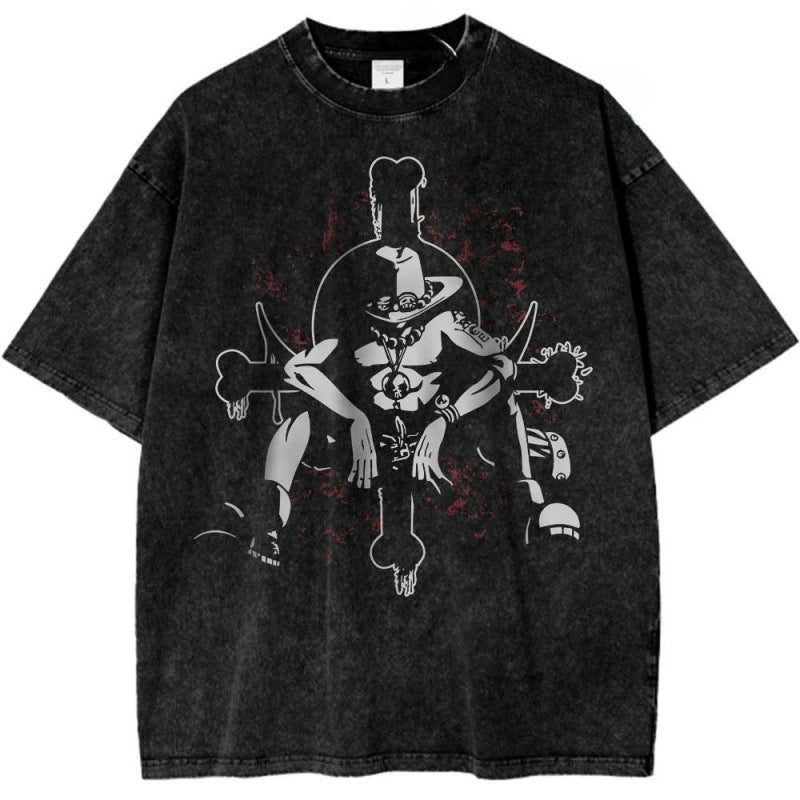 Ouma Pure Cotton One Piece Zoro Portgas D Ace Shirt Anime Ret