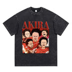 Anime Akira Vintage Washed T Shirt Movie Sci