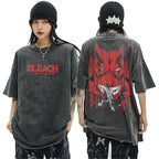 European Size Cotton Anime Tshirts Men Women Bleach Zaraki Kenpac