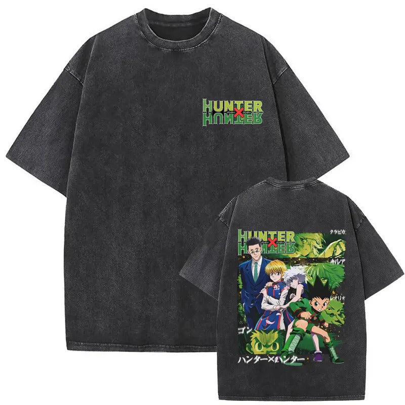 European Size Cotton Washed Vintage Anime Hunter X Hunter T Shirt