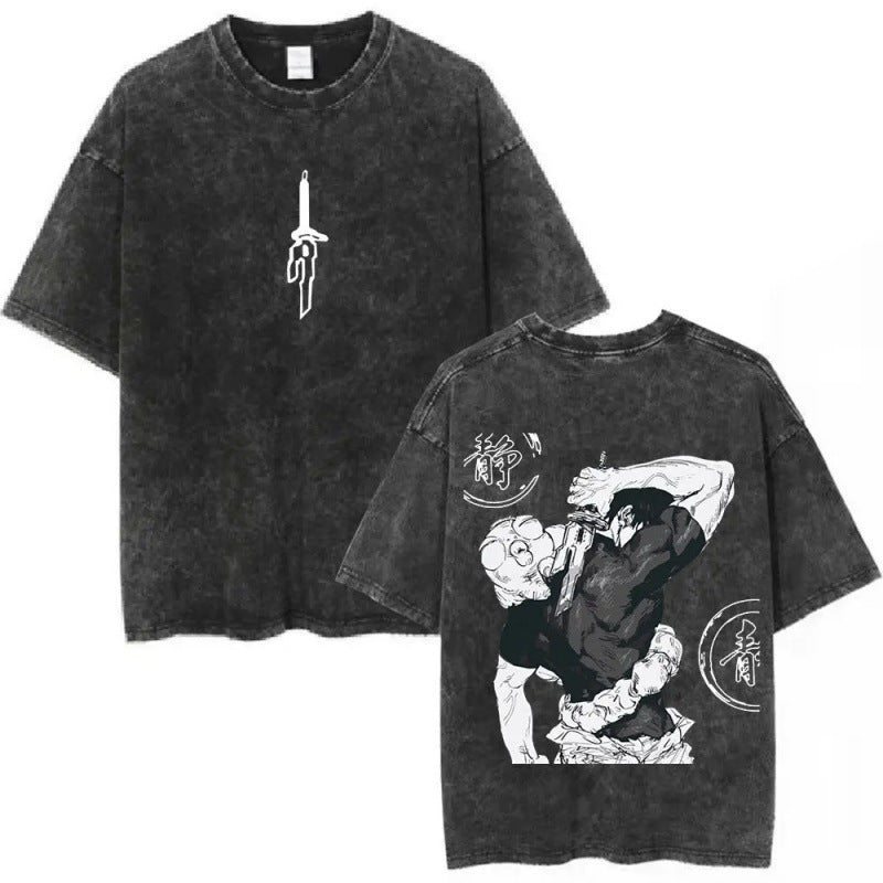 European Size Cotton Anime Jujutsu Kaisen Fushiguro Megumi Graphi