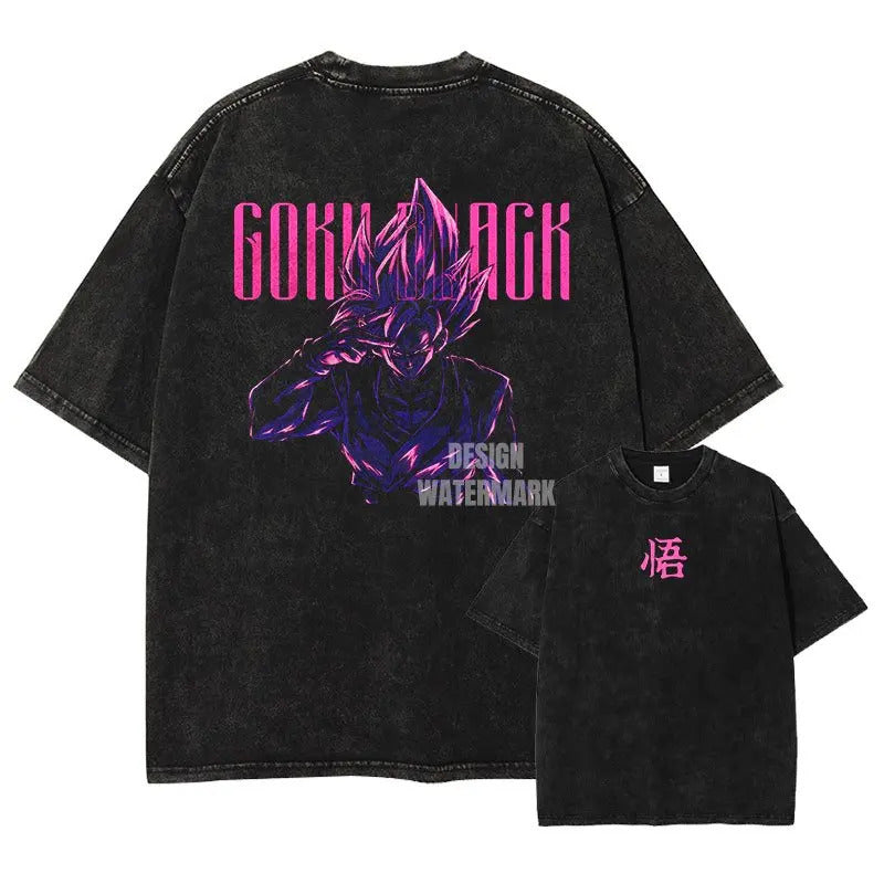 Dragon Ball Vegeta Anime Washed Graphic T-Sh