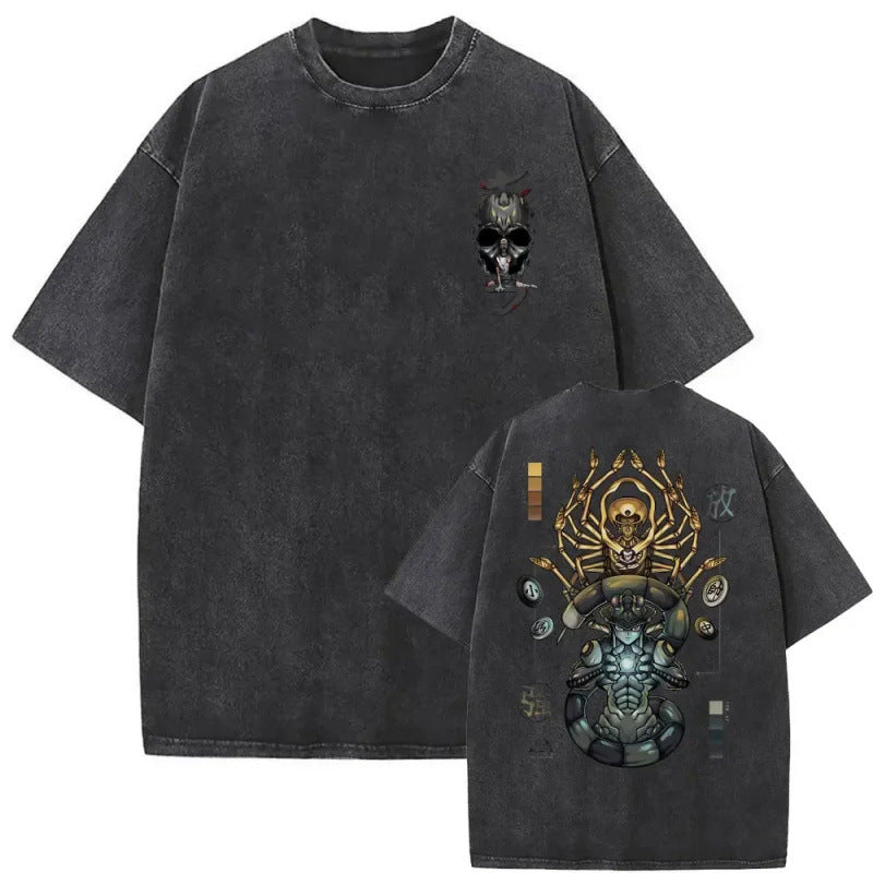 European Size Cotton Washed Vintage Anime Hunter X Hunter Hisoka