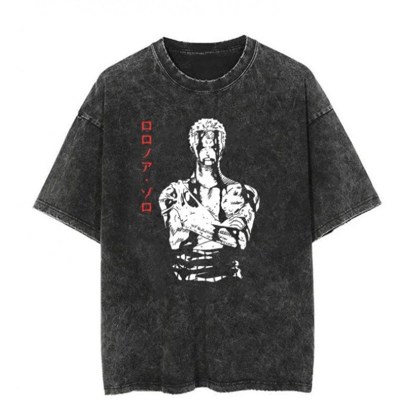 One Piece Vintage Black T-Shirt Men'S One-Pi
