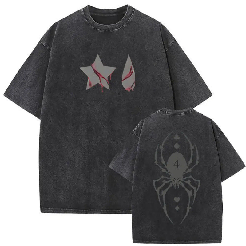 European Size Cotton Washed Vintage Anime Hunter X Hunter T Shirt