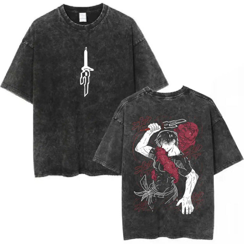 European Size Cotton Anime Jujutsu Kaisen Fushiguro Megumi Graphi