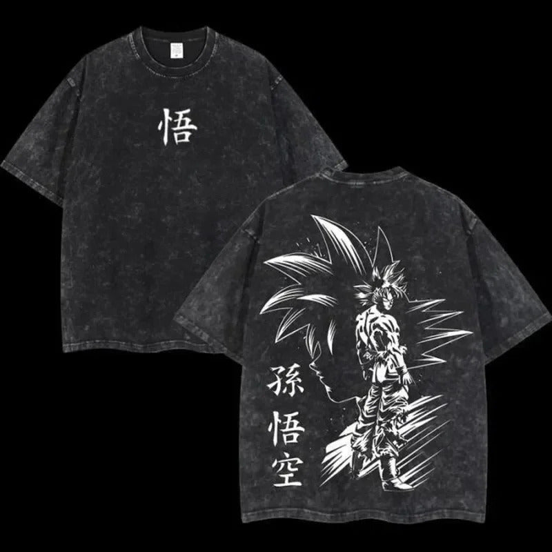 Ouma Pure Cotton Anime Dragon Ball Cosplay Washed T-Shirt Cot