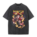 European Size Cotton Washed Vintage Anime Hunter X Hunter Hisoka