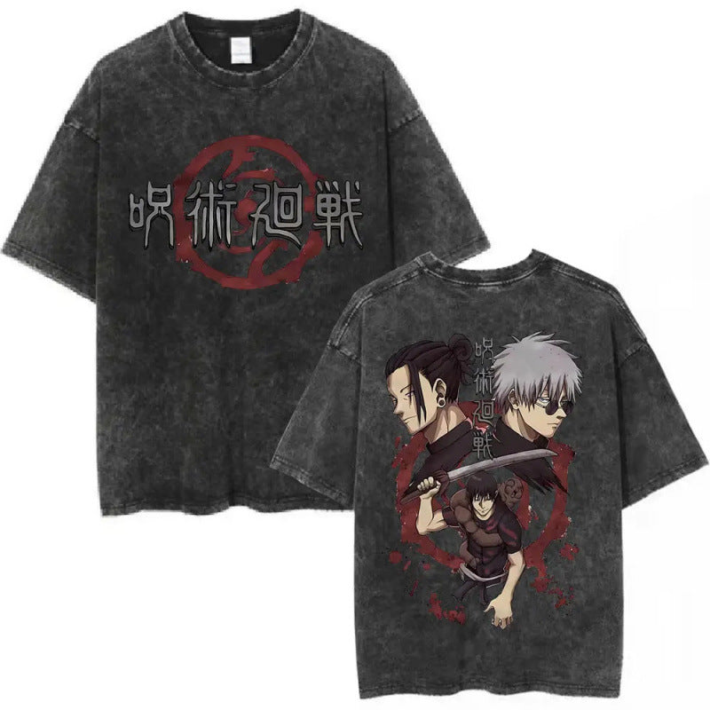 European Size Cotton Anime Jujutsu Kaisen Fushiguro Megumi Graphi