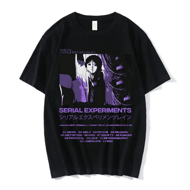 Anime Serial Experiments Lain T-Shirt Men Women Grap