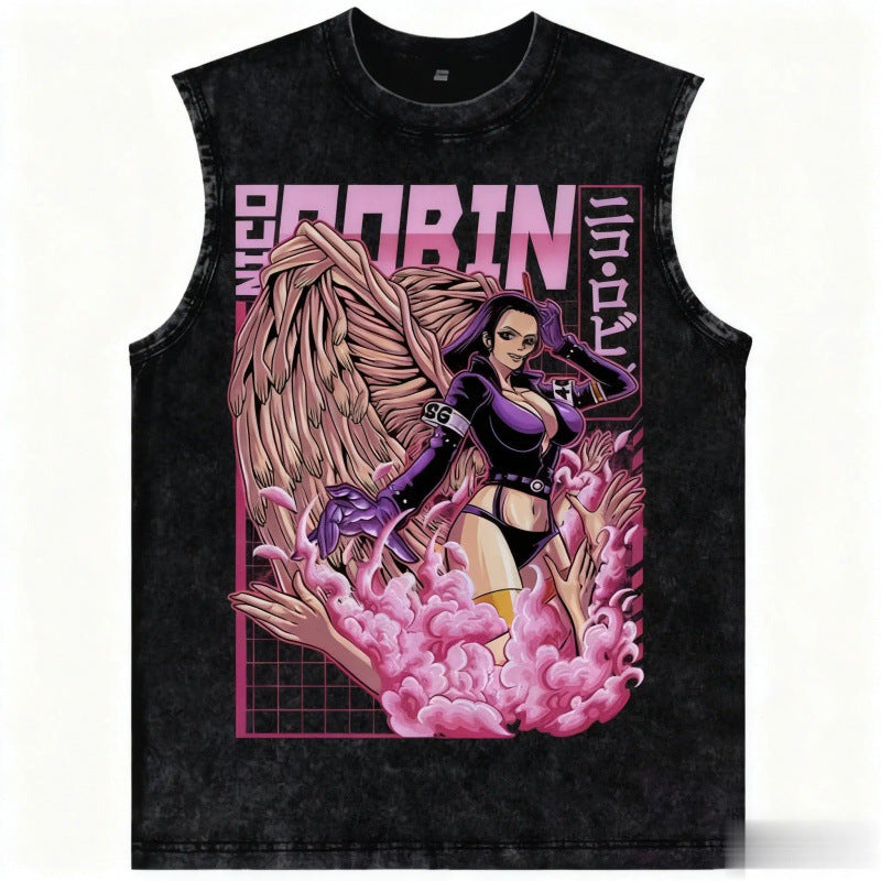 One Piece Anime Gym Vest Harajuku Streetwear