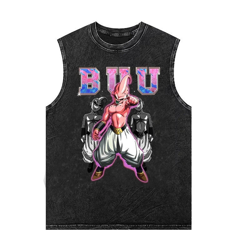 Ouma Pure Cotton Dragon Ball Goku Saiyan Anime Vest Summer Ne