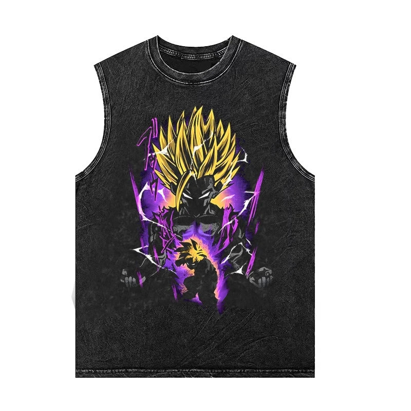Ouma Pure Cotton Dragon Ball Goku Saiyan Anime Vest Summer Ne