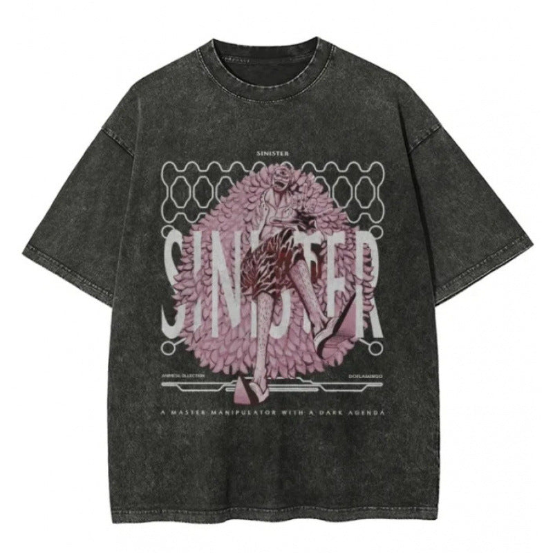 One Piece Vintage Black T-Shirt Men'S One-Pi