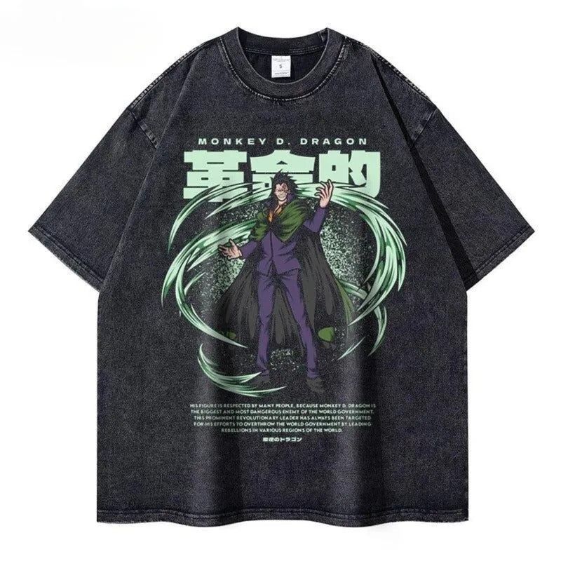 Ouma Pure Cotton One Piece Anime Men'S T Shirts Vintage Washe